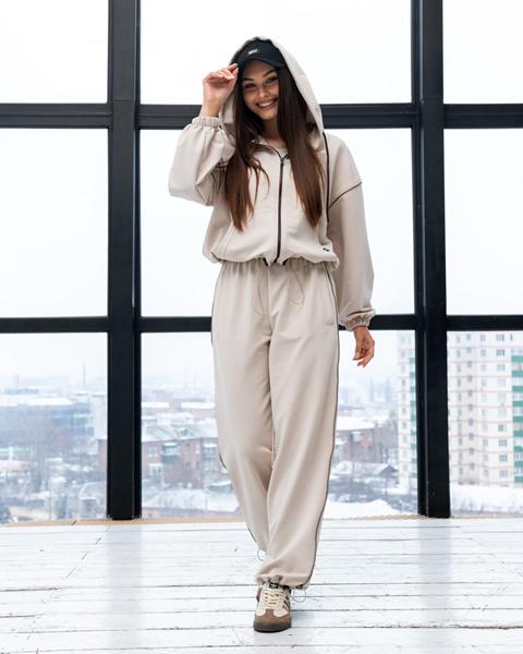 Костюм спорт AZNA (S-XL) Д120 beige (деми)