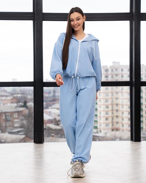 Костюм спорт AZNA (S-XL) Д120 l.blue (деми)