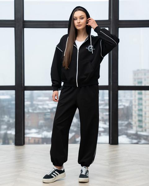 Костюм спорт AZNA (S-XL) Д187 black (деми)