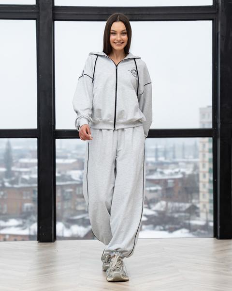 Костюм спорт AZNA (S-XL) Д187 l.grey (деми)