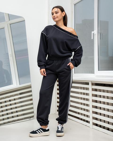 Костюм спорт AZNA (XS-L) ДП179 d.grey (деми)