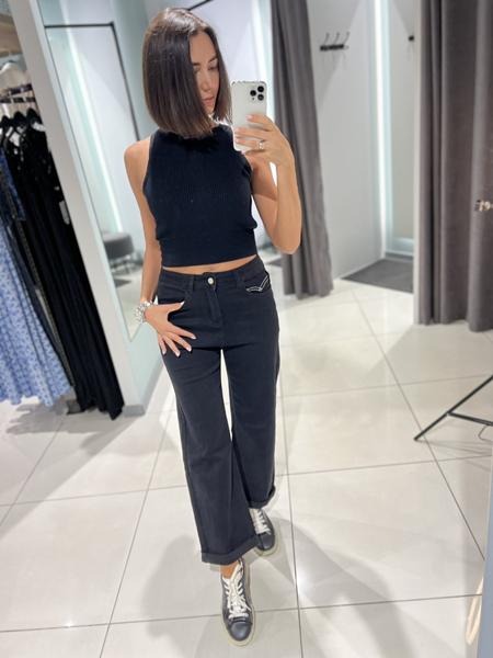 Джинсы Comod (S-XL) 9606-8 black (деми)