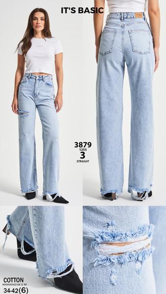 Джинсы Jeans Style (34-42) 3879-12S5-3 l.blue (деми)