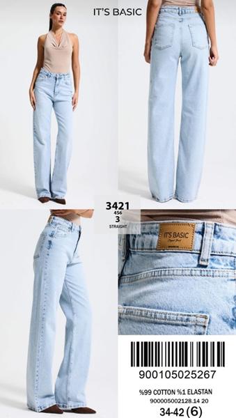 Джинсы Jeans Style (34-42) 3421-4S6-3 l.blue (деми)