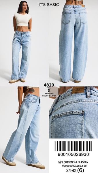 Джинсы Jeans Style (34-42) 4829-4S6-3 l.blue (деми)