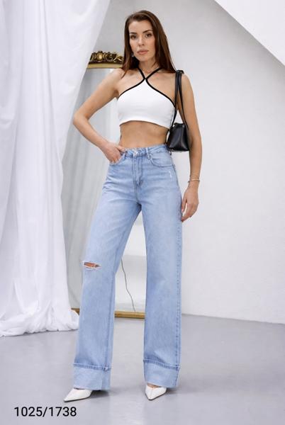 Джинсы Jeans Style (34-42) 1025-1738 l.blue (деми)