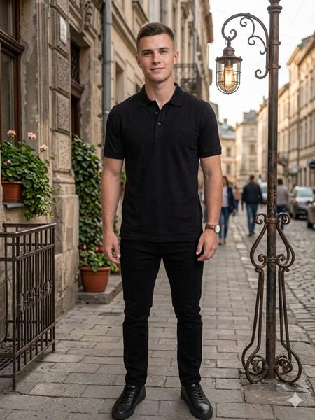 Футболка Moranny (L-3XL) MR1046 black (лето)