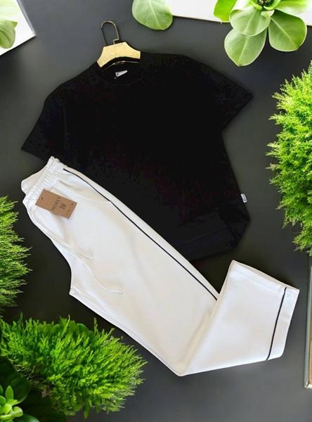 Штаны спорт Moranny (S-2XL) MR1197 white (деми)