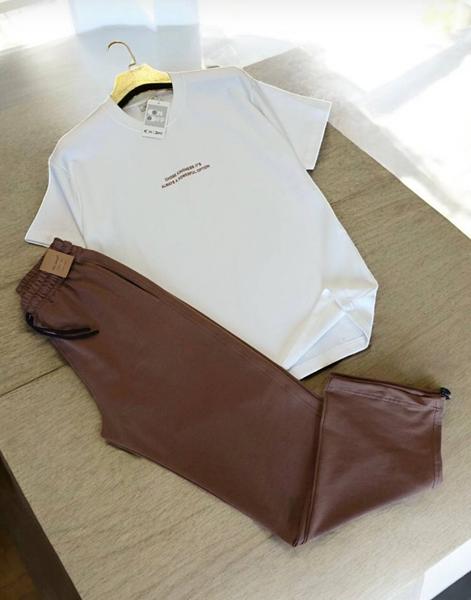 Штаны спорт Moranny (S-2XL) MR1201 brown (деми)