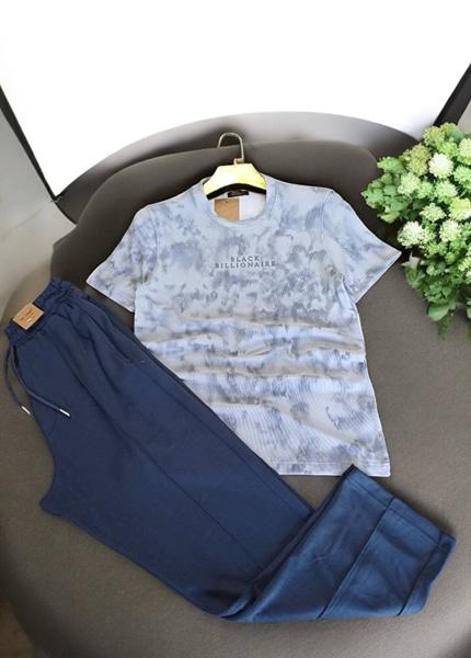 Штаны спорт Moranny (S-2XL) MR1202 blue (деми)