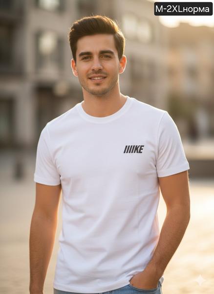 Футболка Moranny (M-2XL) MR831 white (лето)