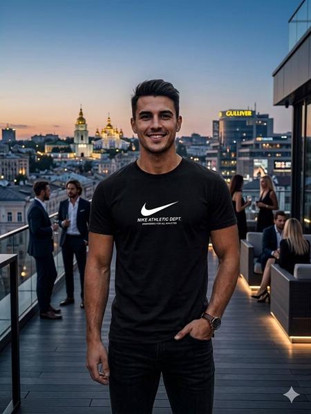 Футболка Moranny (S-2XL) MR961 black (лето)