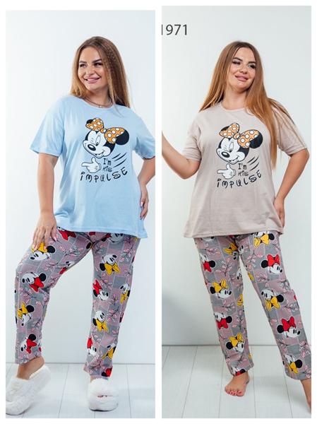 Пижама Vehuiah (XL-4XL) 11971 l.blue (лето)