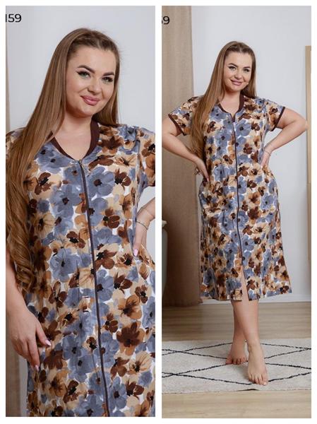 Халат Vehuiah (L-3XL) 232159 grey (лето)