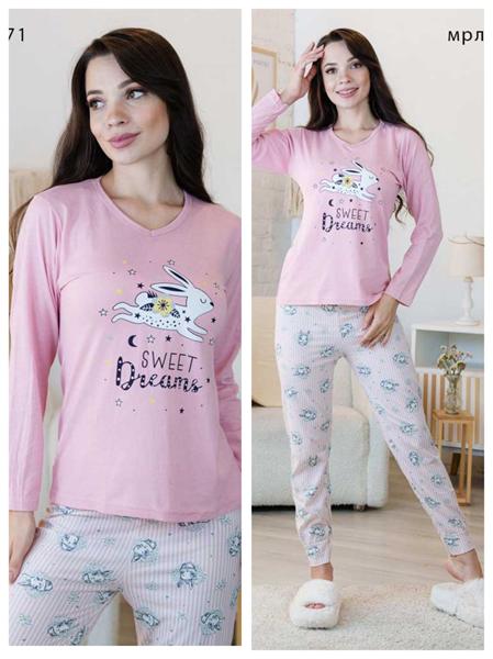 Пижама Vehuiah (M-2XL) 83671 pink (лето)