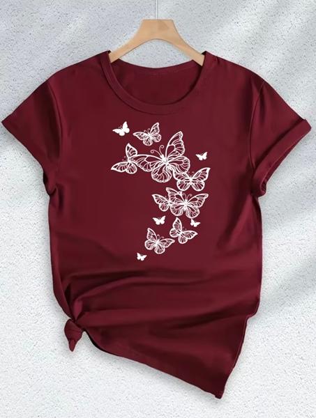 Футболка ALIA (M-3XL) AL41 wine (лето)