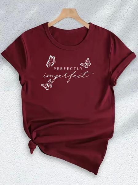 Футболка ALIA (M-3XL) AL45 wine (лето)