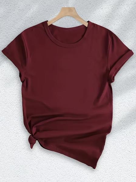 Футболка ALIA (M-3XL) AL51 wine (лето)