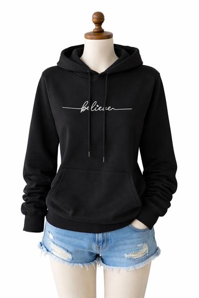 Худи ALIA (M-3XL) AL57 black (деми)