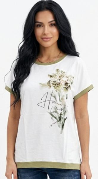 Футболка LeVisha (50-56) 25021 white-green (лето)