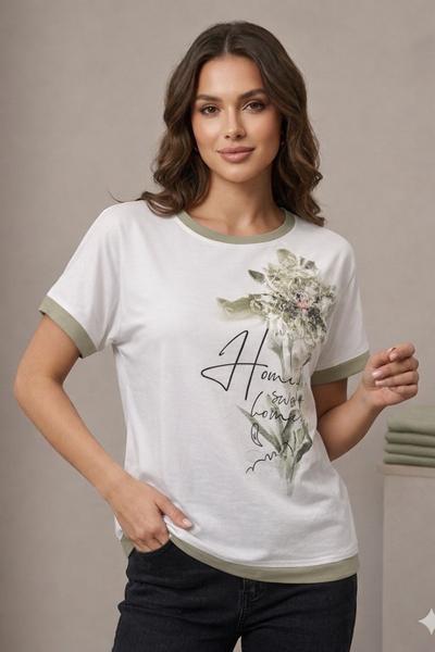 Футболка LeVisha (50-56) 25021 white-l.mint (лето)