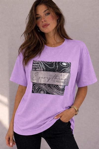 Футболка LeVisha (46-50) 25036 lilac (лето)