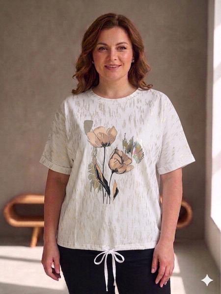 Футболка LeVisha (48-54) 25067 white (лето)