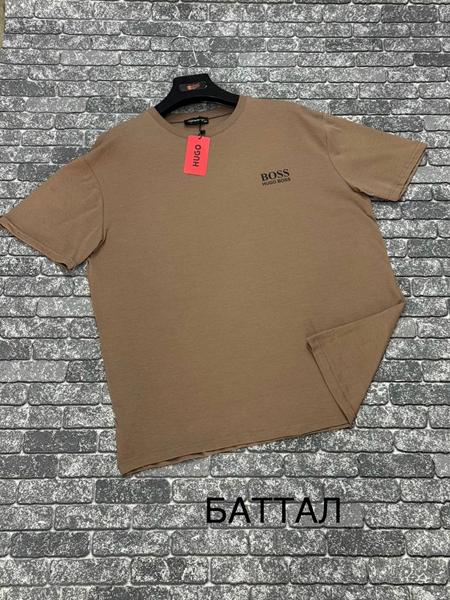 Футболка F.T.H (3XL-4XL) F1151 camel (лето)