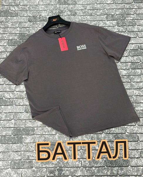 Футболка F.T.H (3XL-4XL) F1152 grey (лето)