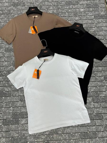 Футболка F.T.H (S-2XL) F1159 camel (лето)