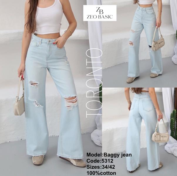 Джинсы Jeans Style (34-42) 5312 l.blue (деми)