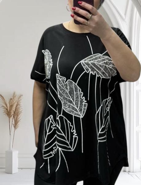 Футболка Elena&Vika (54-64) 25009 black (лето)