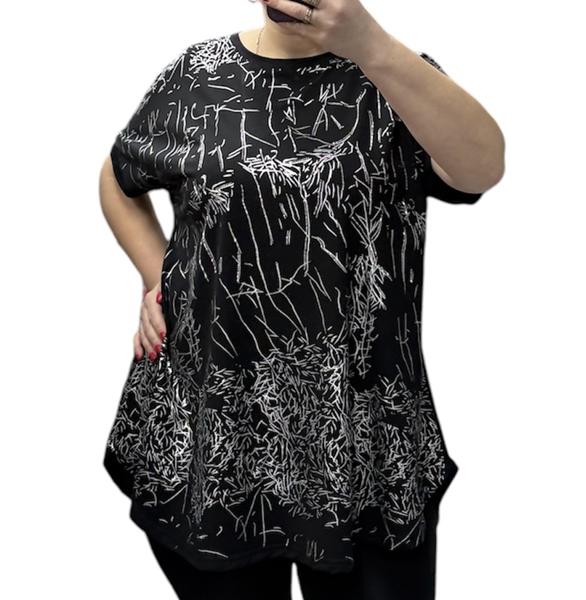 Футболка Elena&Vika (54-64) 25010 black (лето)