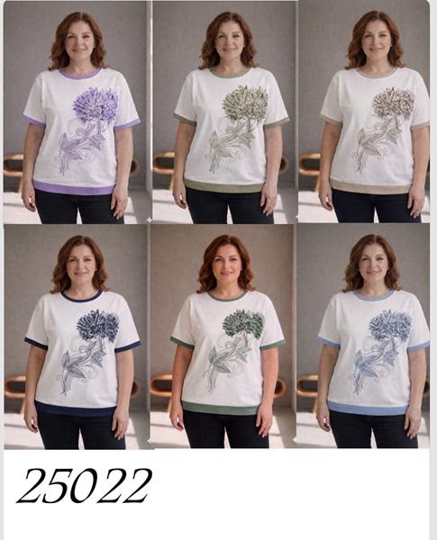 Футболка Elena&Vika (50-56) 25022 white-lilac (лето)