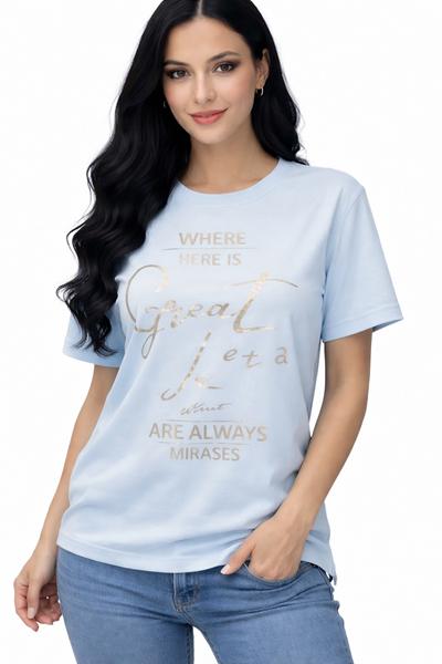 Футболка Elena&Vika (46-50) 25033 l.blue (лето)