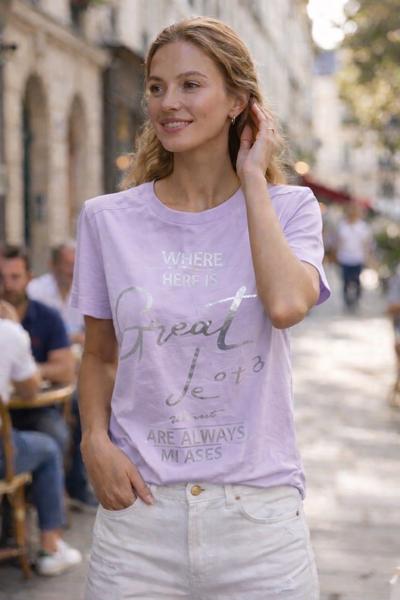 Футболка Elena&Vika (46-50) 25033 lilac (лето)