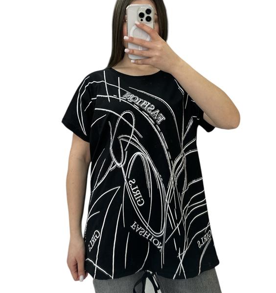 Футболка Elena&Vika (52-56) 25315 black (лето)