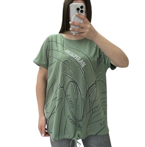 Футболка Elena&Vika (52-56) 25315 khaki (лето)