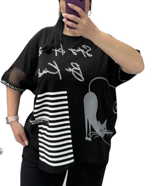 Футболка Elena&Vika (52-56) 25317 black (лето)