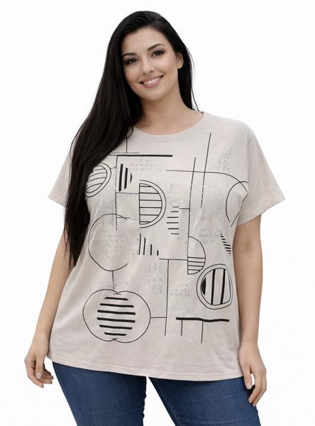 Футболка Elena&Vika (54-58) 26008 l.beige (лето)