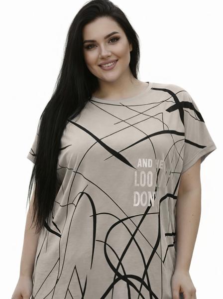 Футболка Elena&Vika (54-58) 26009 l.beige (лето)