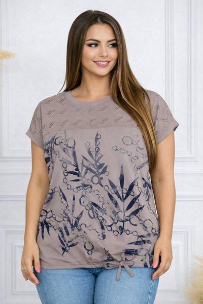 Футболка Elena&Vika (54-58) 26012 brown (лето)