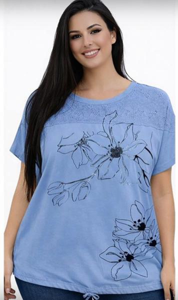 Футболка Elena&Vika (54-58) 26013 l.blue (лето)