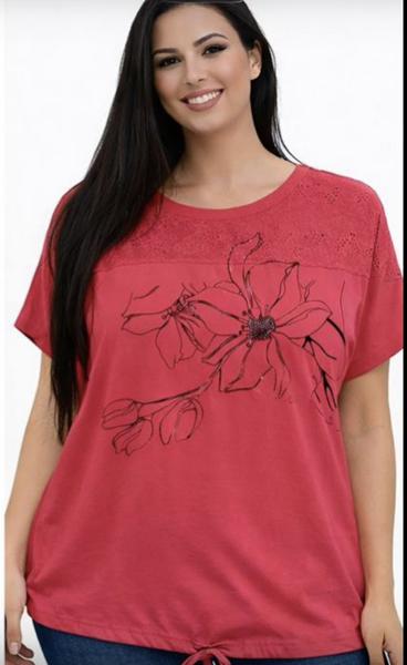 Футболка Elena&Vika (54-58) 26013 red (лето)