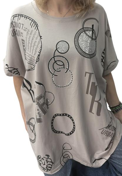 Футболка Elena&Vika (54-58) 26014 grey (лето)