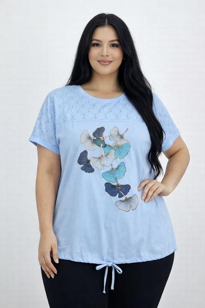 Футболка Elena&Vika (52-56) 26019 l.blue (лето)