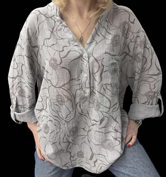 Рубашка Elena&Vika (50-56) 26022 grey (деми)