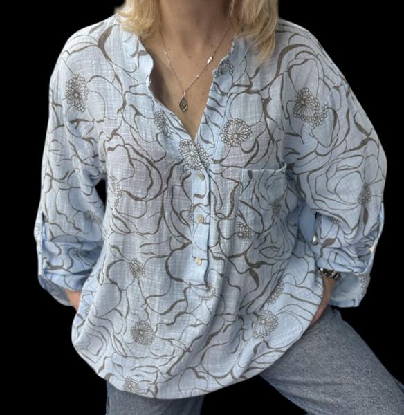 Рубашка Elena&Vika (50-56) 26022 l.blue (деми)