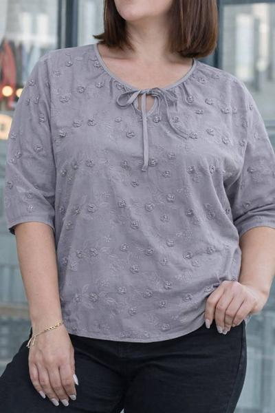 Блузка Elena&Vika (52-54) 26027 grey (лето)