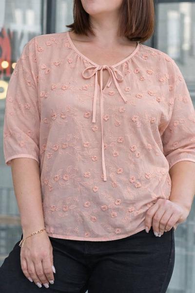 Блузка Elena&Vika (52-54) 26027 peach (лето)
